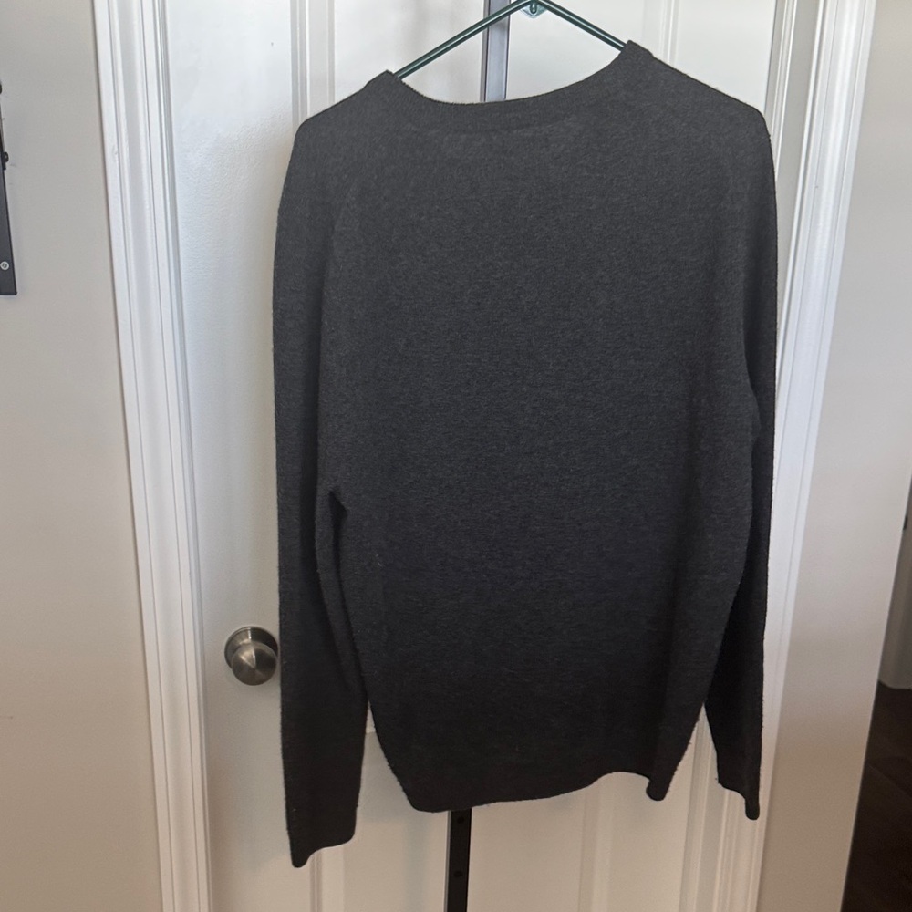 Nordstrom Men's Charcoal V-Neck Sweater - Picture 3 of 3